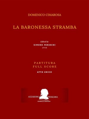 cover image of La baronessa stramba (Partitura--Full Score)